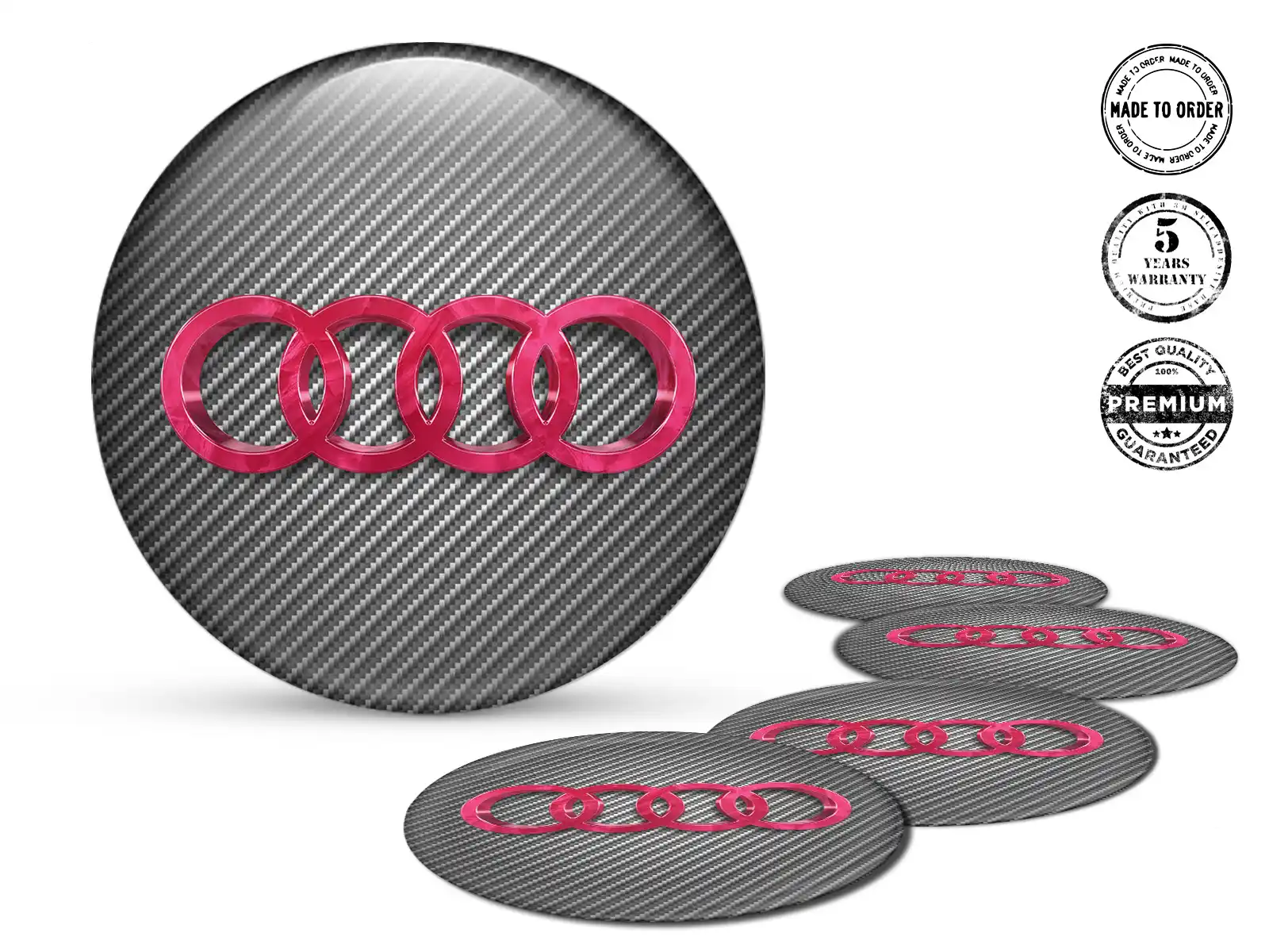 Audi Radaufkleber Version Harz-Dome-Embleme